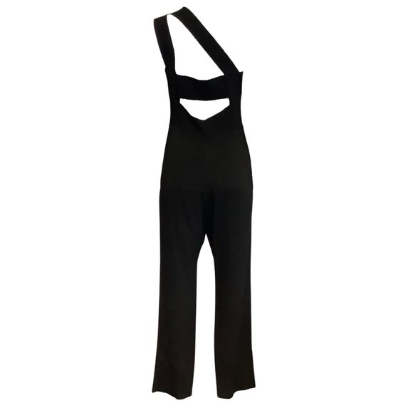 Roland Mouret Black Nortoni One Shoulder Crepe Romper/Jumpsuit - Picture 3 of 4